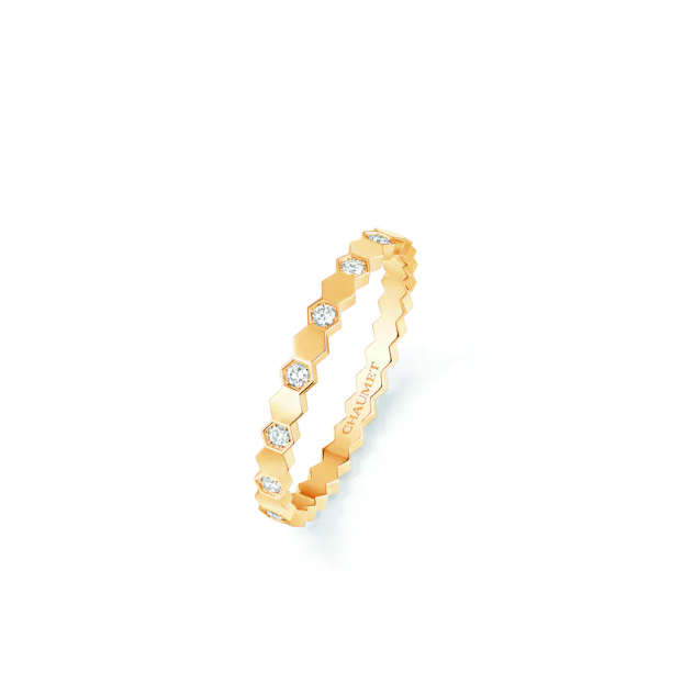 BEE MY LOVE RING Yellow gold, diamonds, 2.5 mm